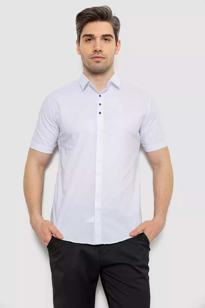 Купить Рубашка мужская, цвет бело-синий, 214R7001 - Фото №1