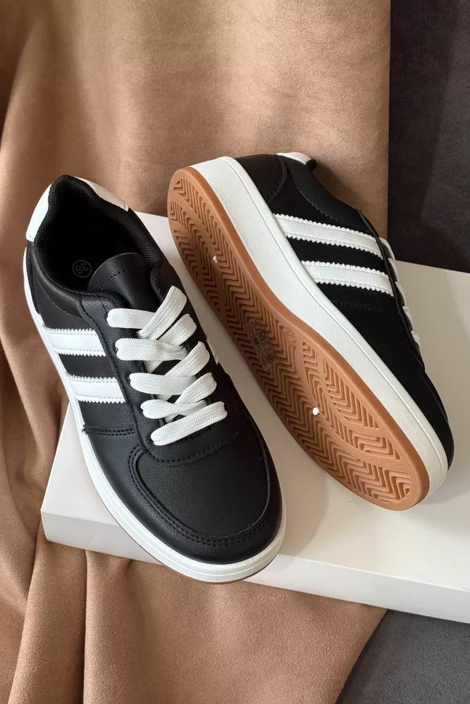 Купить Кеды женские замша, цвет бело-черный, 248RJH500-6 оптом - Фото №3