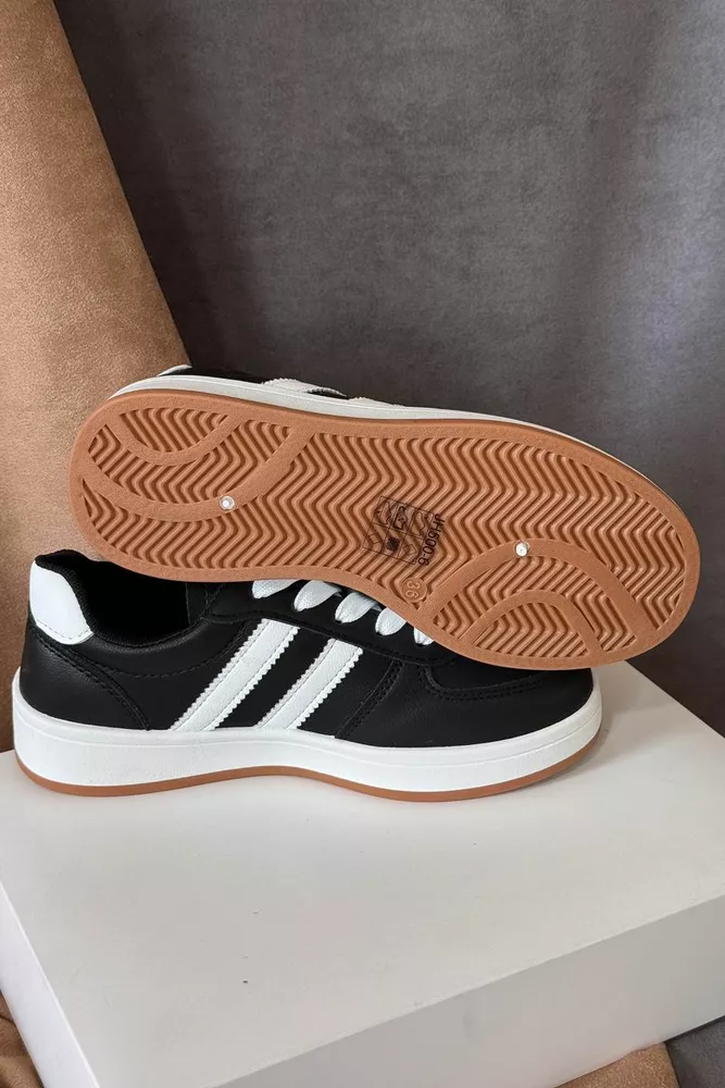 Купить Кеды женские замша, цвет бело-черный, 248RJH500-6 оптом - Фото №5