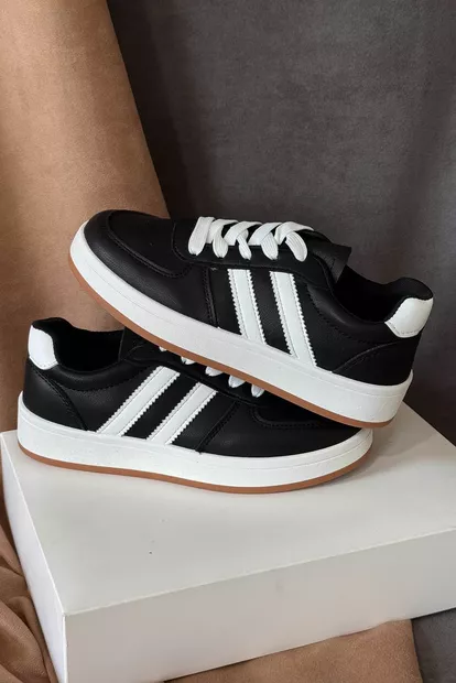 Кеди жіночі замша, колір біло-чорний, 248RJH500-6