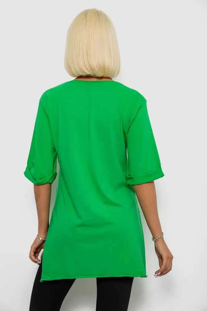 Купить Футболка женская с принтом, цвет зеленый, 244R1039 - Фото №4