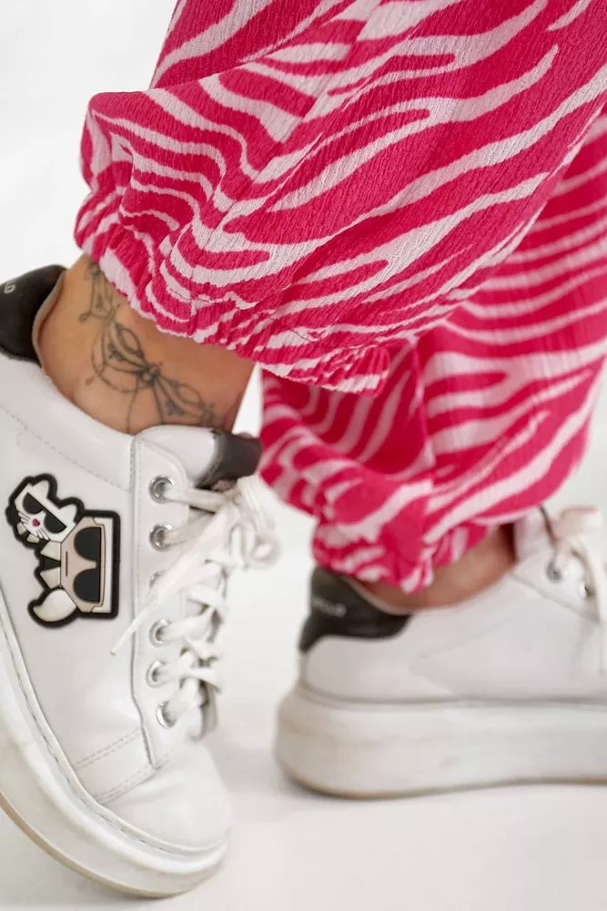 Купить Костюм женский повседневный с принтом, цвет розовый, 257R815-1 - Фото №11