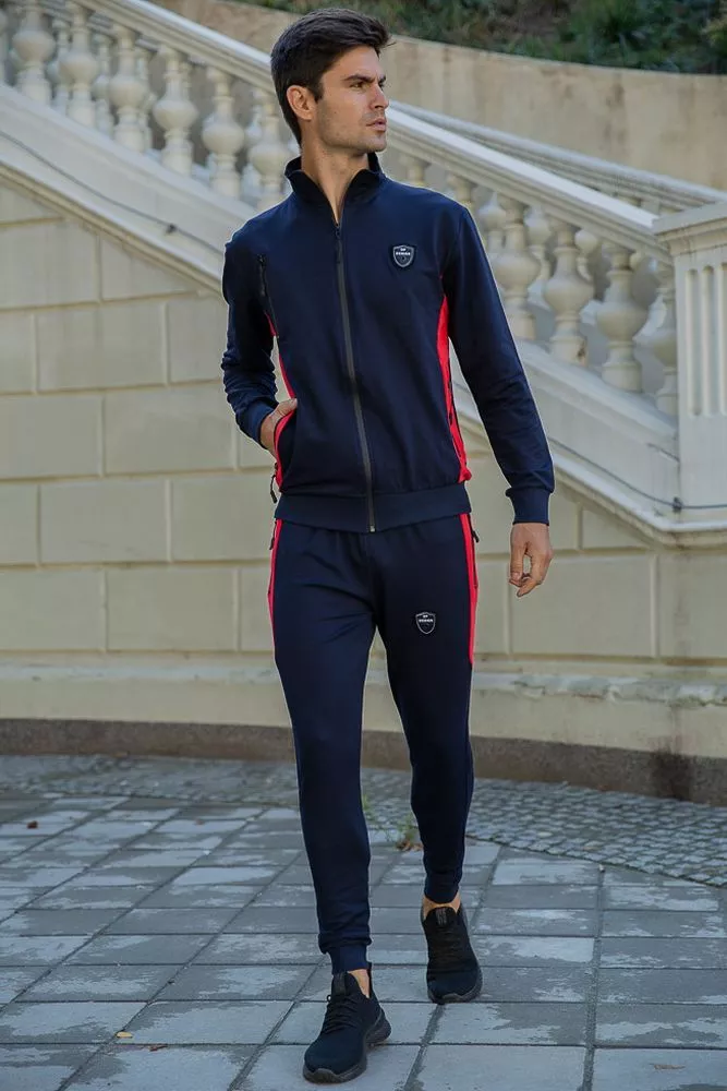 Купити Чоловічий спортивний костюм, синього кольору, 154R100-01 - Фото №2