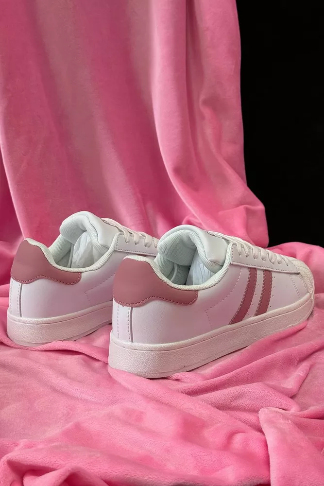 Купить Кроссовки женские демисезонные, цвет бело-розовый, 248RHB640 оптом - Фото №4