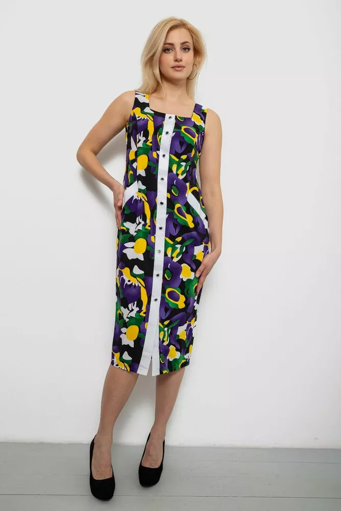 Купить Сарафан женский с принтом, цвет фиолетовый, 230R029 - Фото №2