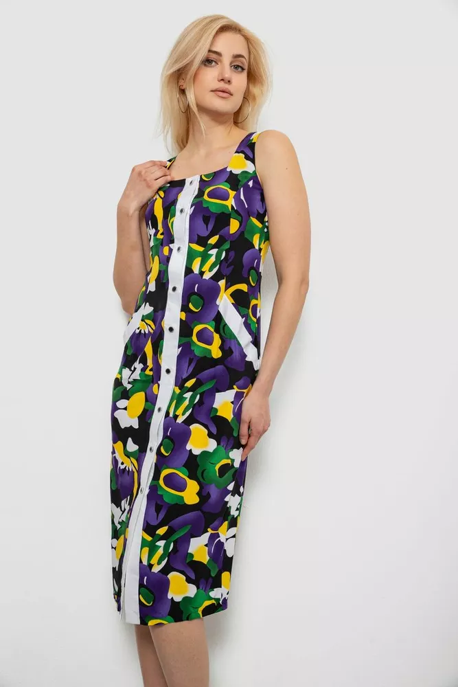 Купить Сарафан женский с принтом, цвет фиолетовый, 230R029 - Фото №3
