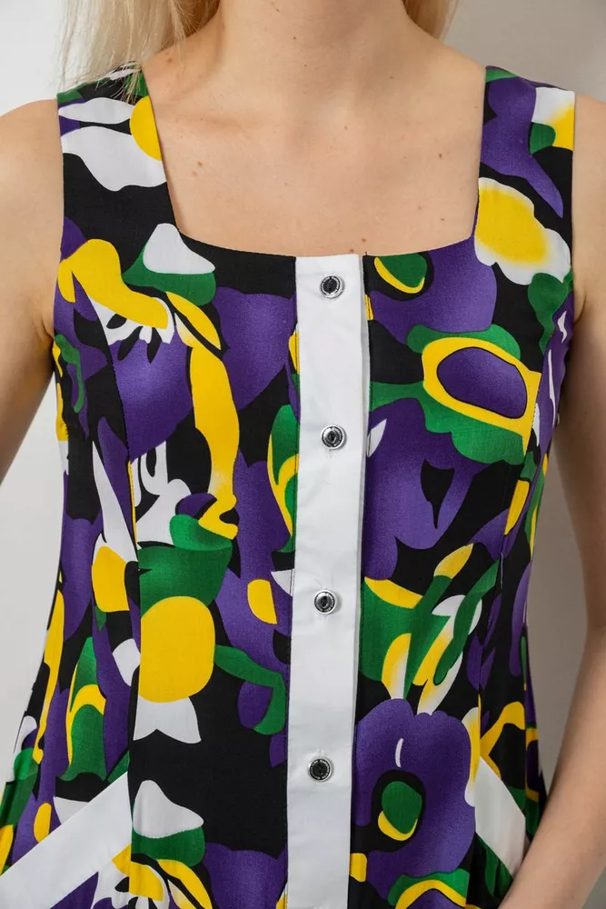 Купить Сарафан женский с принтом, цвет фиолетовый, 230R029 - Фото №5