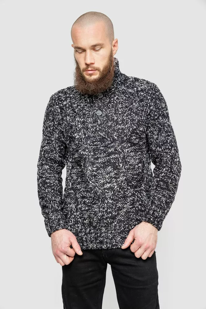 Купити Светр чоловічий, колір чорний, 214R10323 - Фото №1
