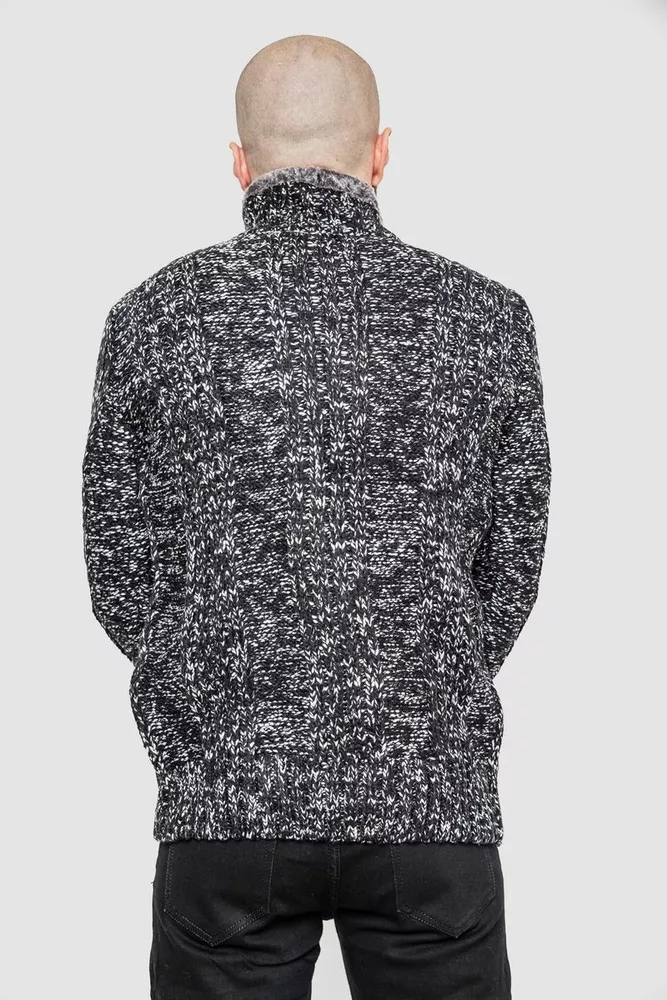 Купити Светр чоловічий, колір чорний, 214R10323 - Фото №4