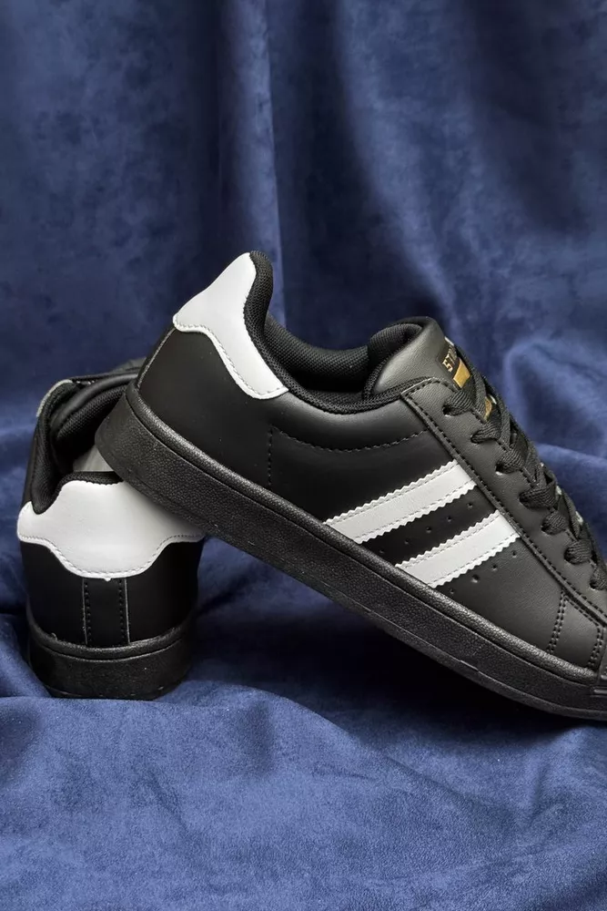 Купити Кросівки жіночі демісезонні, колір чорно-білий, 248RHB640 оптом - Фото №4