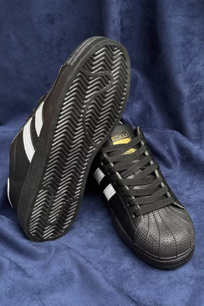 Купити Кросівки жіночі демісезонні, колір чорно-білий, 248RHB640 оптом - Фото №5