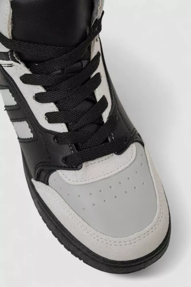 Купити Кросівки жіночі зимові на хутрі, колір чорно-сірий, 248RAD500-6 - Фото №2