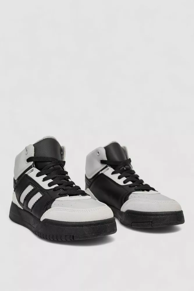 Купити Кросівки жіночі зимові на хутрі, колір чорно-сірий, 248RAD500-6 - Фото №3