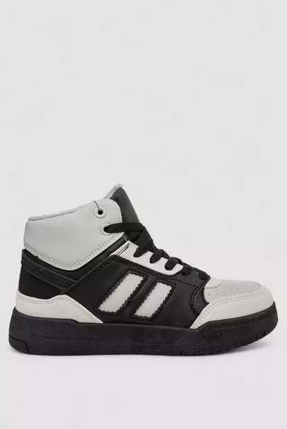 Кроссовки женские зимние на меху, цвет черно-серый, 248RAD500-6