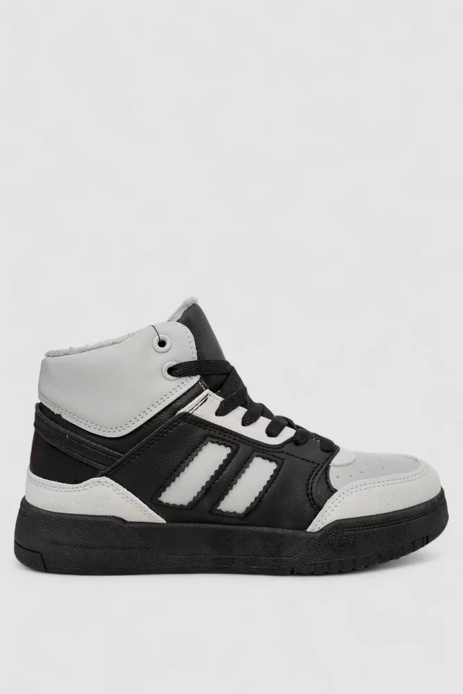 Купити Кросівки жіночі зимові на хутрі, колір чорно-сірий, 248RAD500-6 - Фото №1