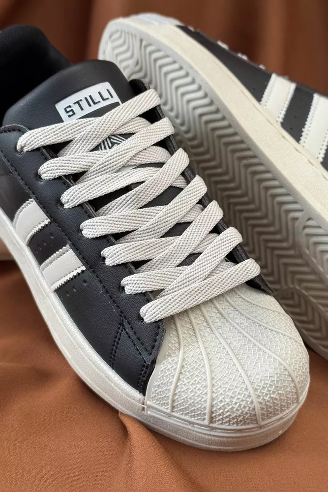 Купить Кроссовки женские демисезонные, цвет черно-серый, 248RHB640 оптом - Фото №2