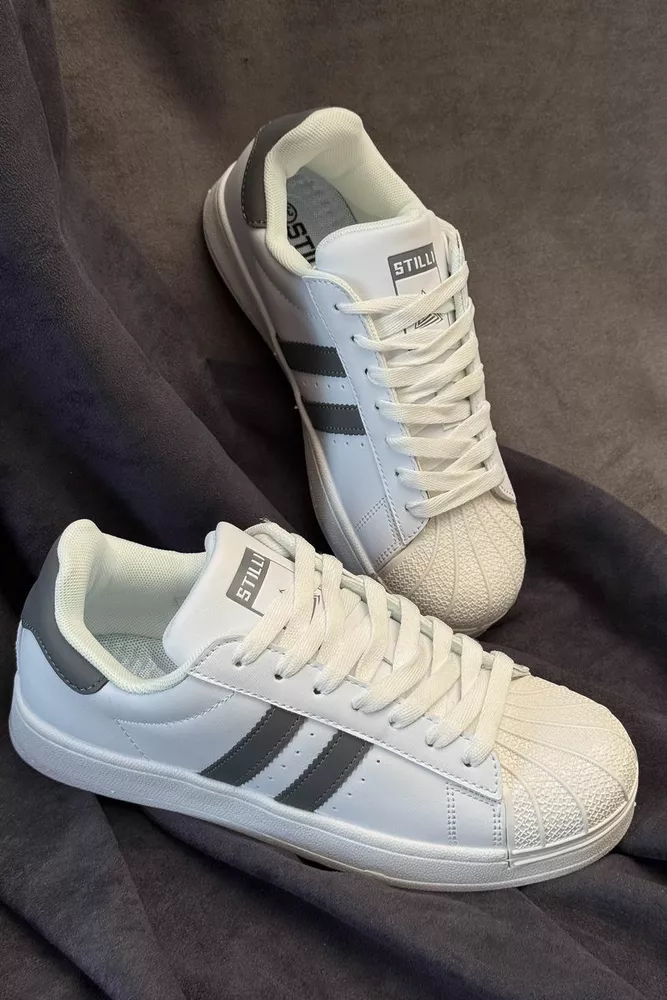 Купить Кроссовки женские демисезонные, цвет бело-серый, 248RHB640 оптом - Фото №3