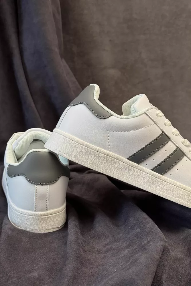 Купить Кроссовки женские демисезонные, цвет бело-серый, 248RHB640 оптом - Фото №4