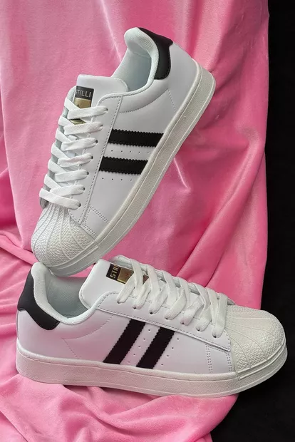 Кроссовки женские демисезонные, цвет бело-черный, 248RHB640