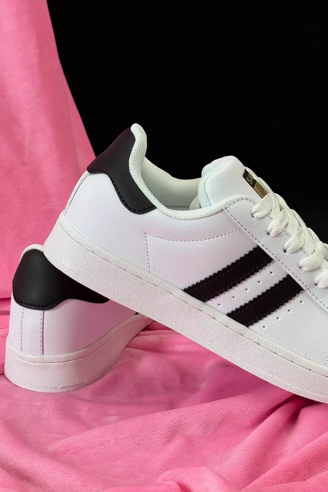 Купить Кроссовки женские демисезонные, цвет бело-черный, 248RHB640 оптом - Фото №5