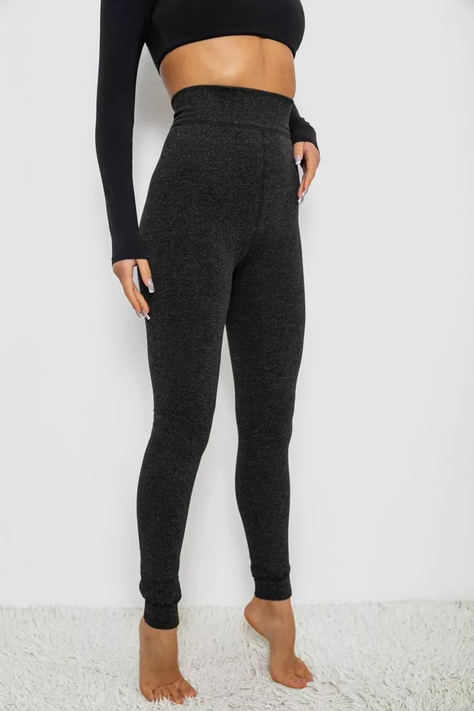 Купить Лосины утепленные на флисе, цвет серый, 139RF501 - Фото №3