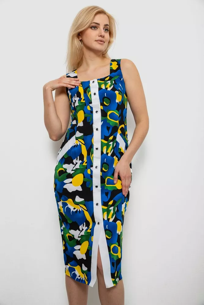 Купить Сарафан женский с принтом, цвет синий, 230R029 - Фото №1