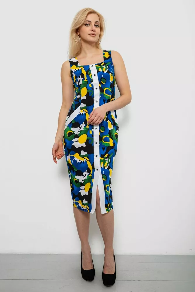 Купить Сарафан женский с принтом, цвет синий, 230R029 - Фото №2