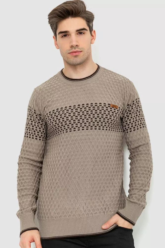 Купити Светр чоловічий, колір мокко, 214R606 - Фото №1