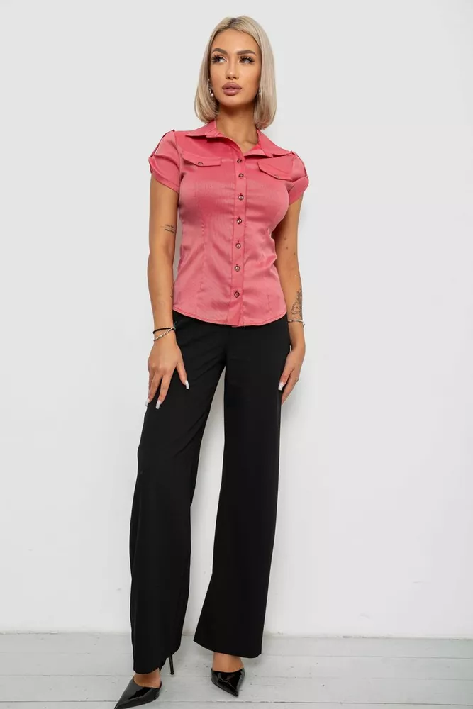 Купить Рубашка классическая в полоску, цвет коралловый, 230R667 - Фото №2