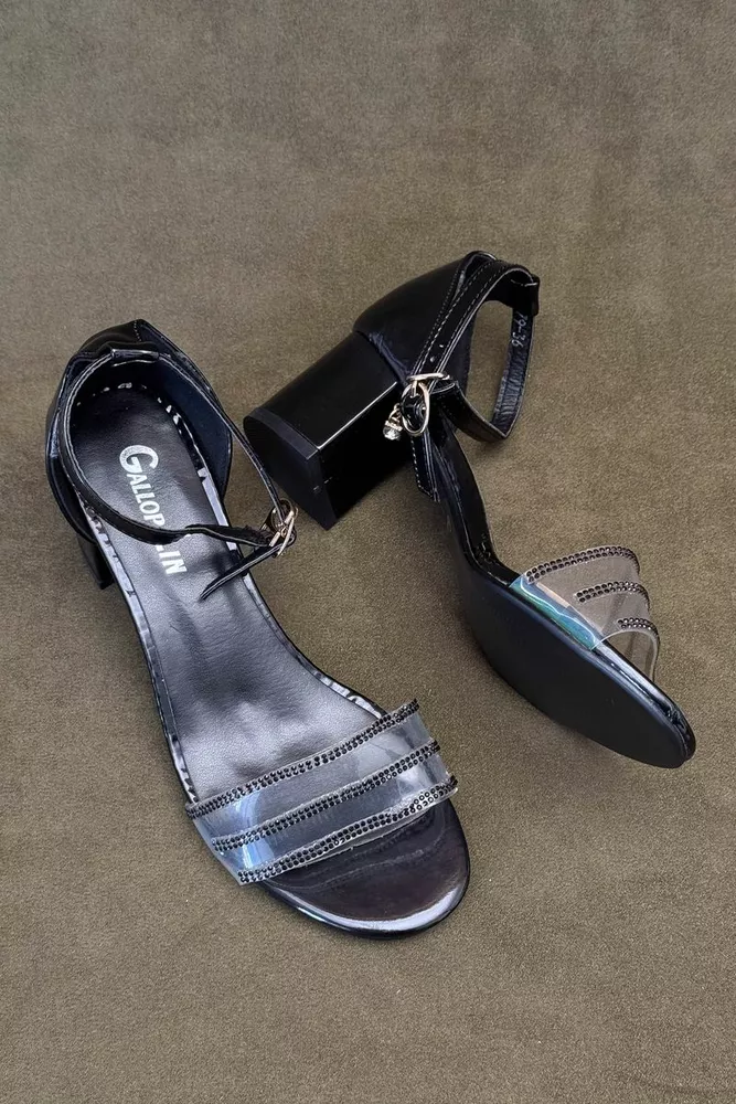 Купити Босоніжки жіночі, колір чорний, 243RE279 - Фото №3