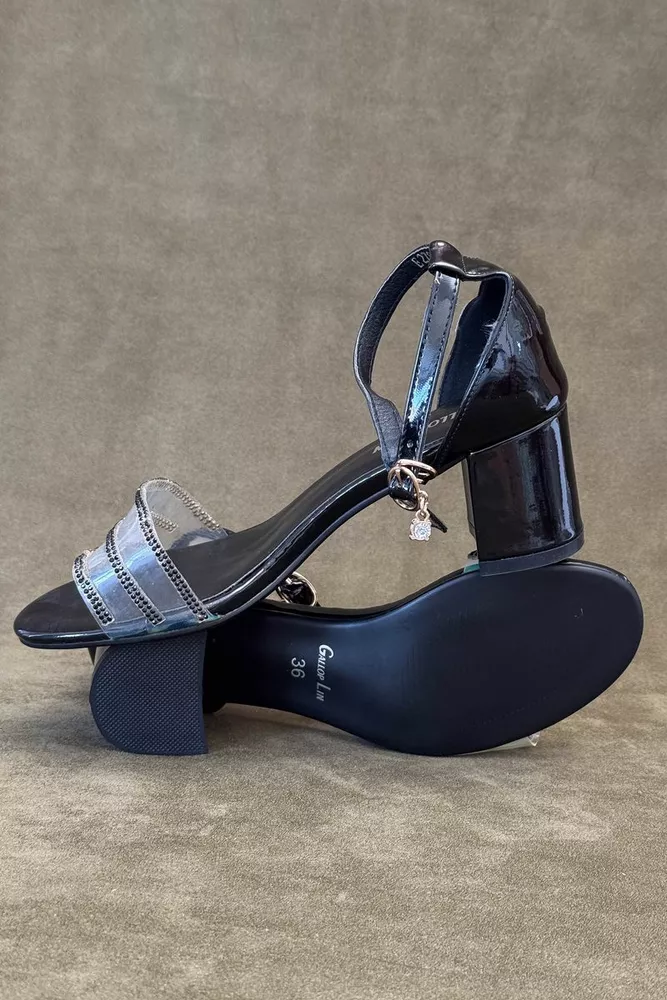 Купити Босоніжки жіночі, колір чорний, 243RE279 - Фото №5