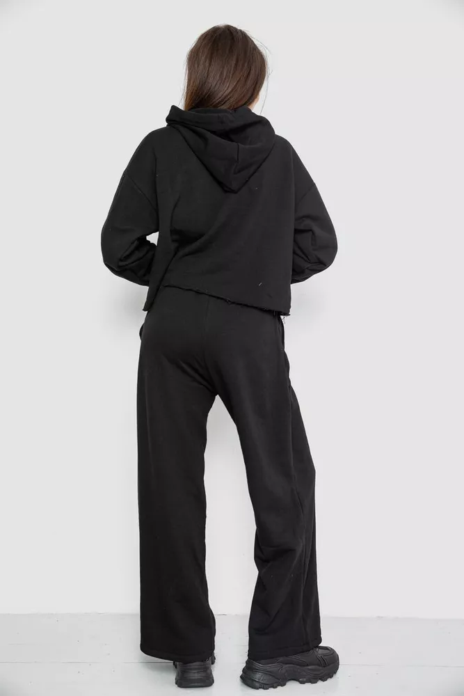 Купити Спортивний костюм жіночий двонитка, колір чорний, 252R500 - Фото №4