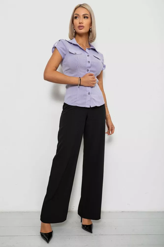 Купить Рубашка классическая в полоску, цвет сиреневый, 230R667 оптом - Фото №2