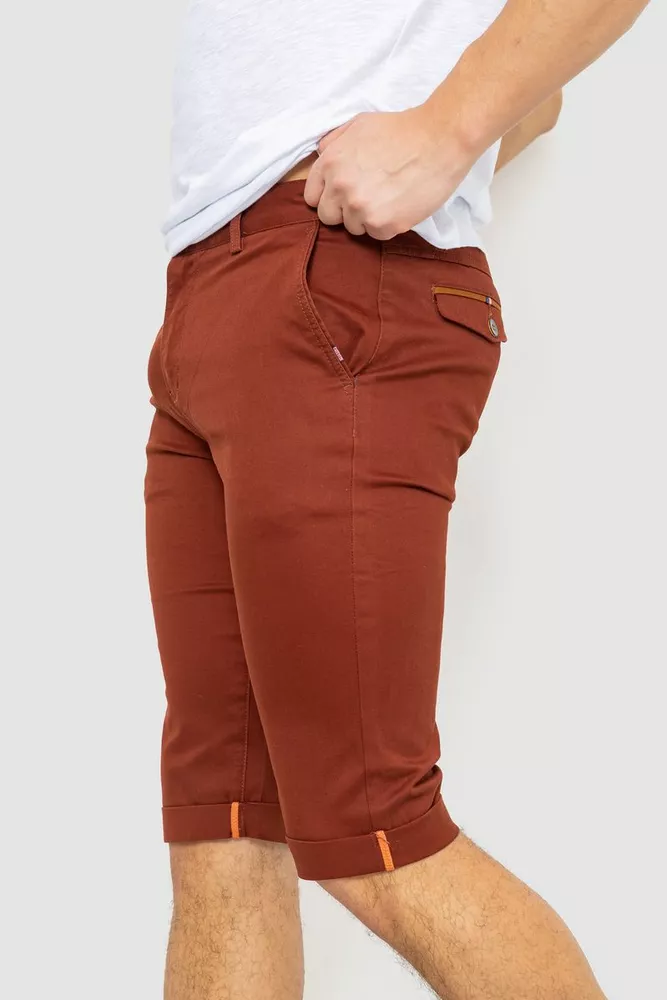 Купити Шорти чоловічі класичні, колір теракотовий, 243R1002-1 - Фото №3