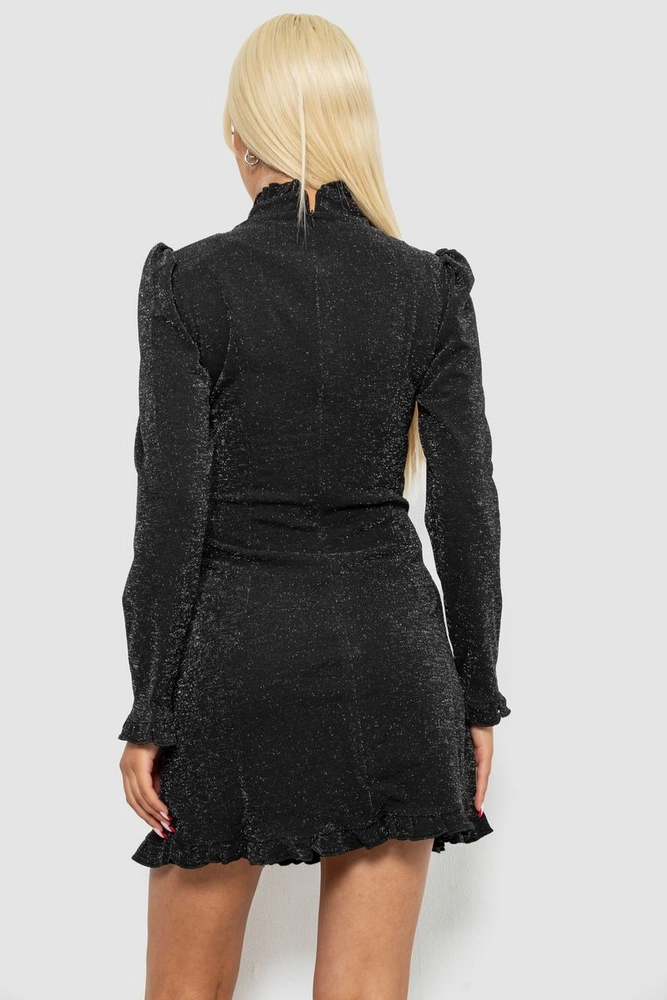 Купить Платье женское однотонное нарядное, цвет черный, 244R399 - Фото №4