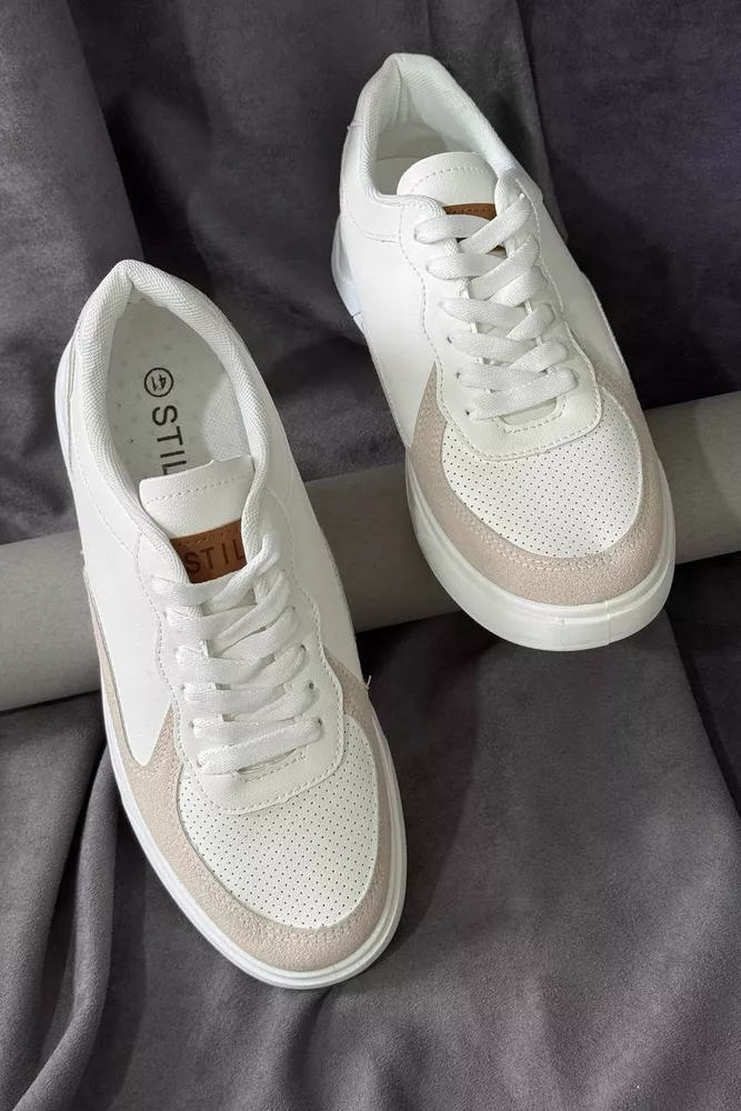 Купить Кеды мужские, цвет бело-бежевый, 248RR128-8R - Фото №2