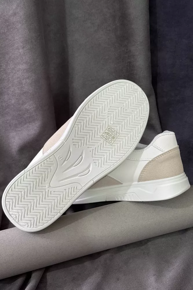 Купить Кеды мужские, цвет бело-бежевый, 248RR128-8R - Фото №5