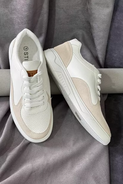 Кеды мужские, цвет бело-бежевый, 248RR128-8R