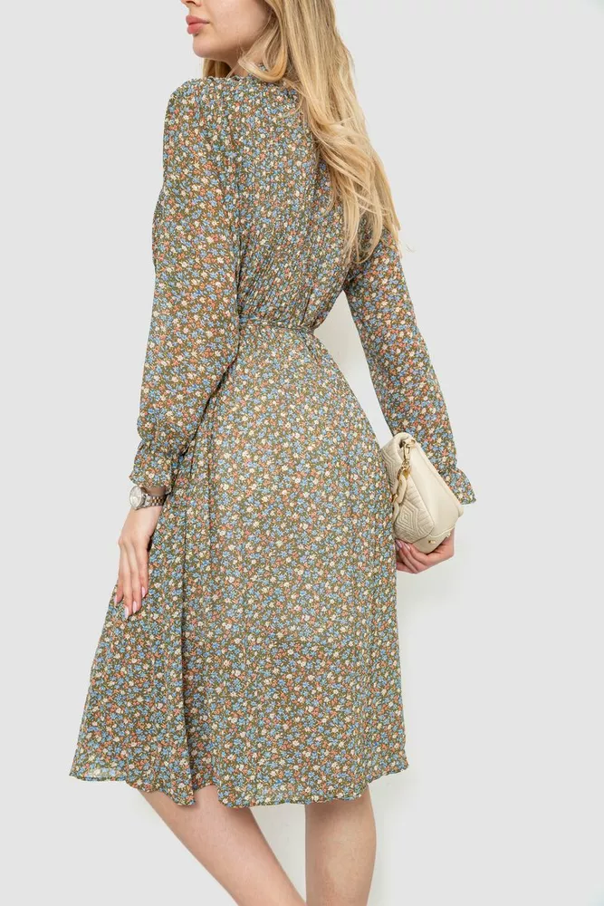 Купити Сукня шифонова, колір оливковий, 246R907 оптом - Фото №4