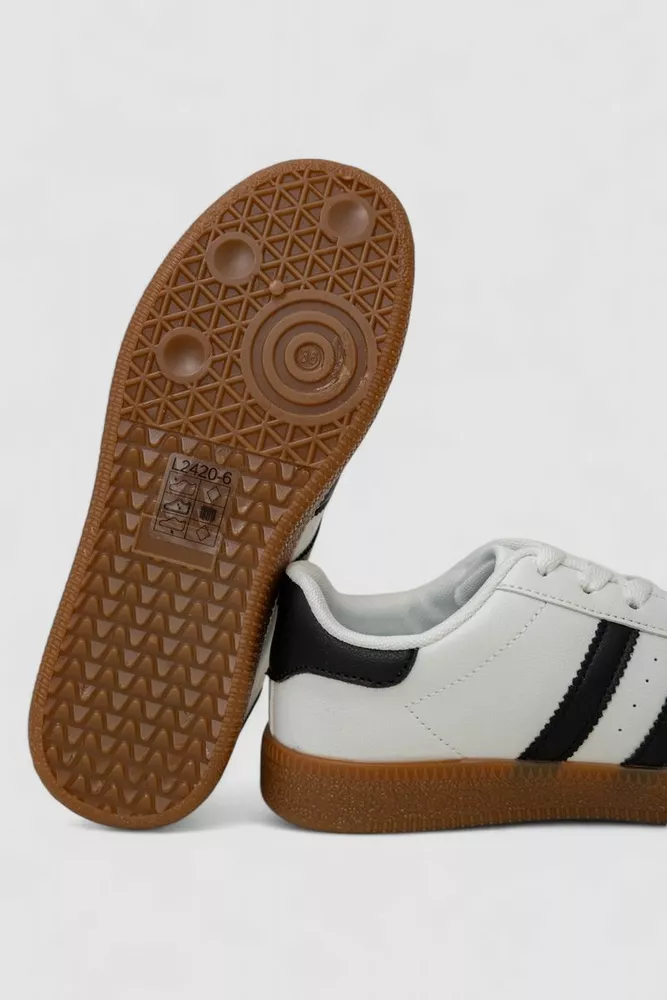 Купить Кроссовки женские кожа  -уценка, цвет бело-черный, 248RL2420-6-U - Фото №5