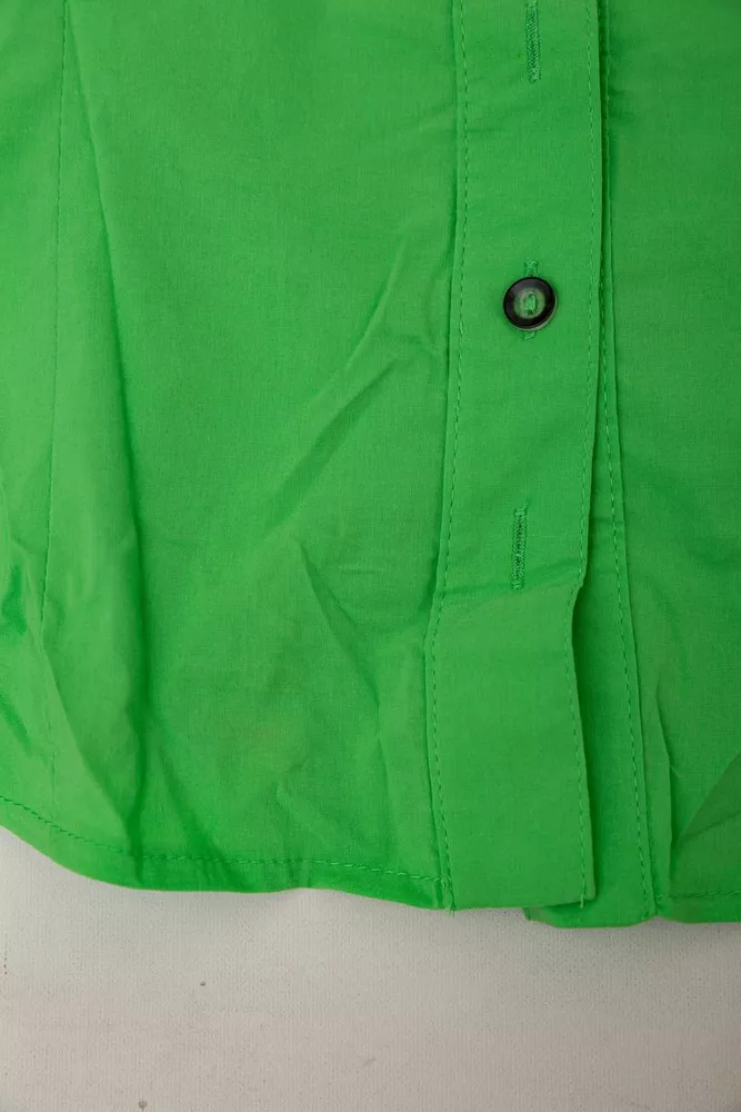 Купить Рубашка женская однотонная  -уценка, цвет зеленый, 230R068-11-U-94 - Фото №6