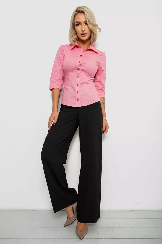 Купити Сорочка жіноча однотонна  -уцінка, колір рожевий, 230R068-15-U-12 оптом - Фото №2