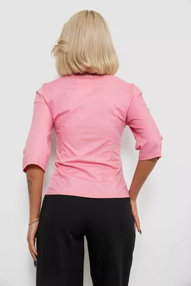 Купити Сорочка жіноча однотонна  -уцінка, колір рожевий, 230R068-15-U-12 оптом - Фото №4