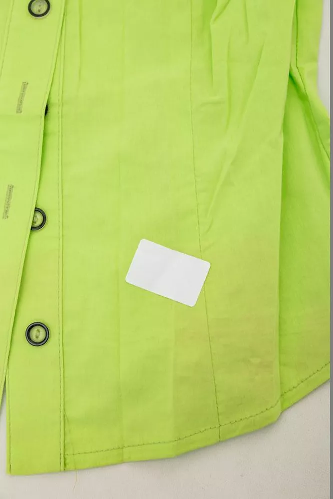 Купити Сорочка жіноча однотонна  -уцінка, колір салатовий, 230R068-11-U-85 оптом - Фото №6