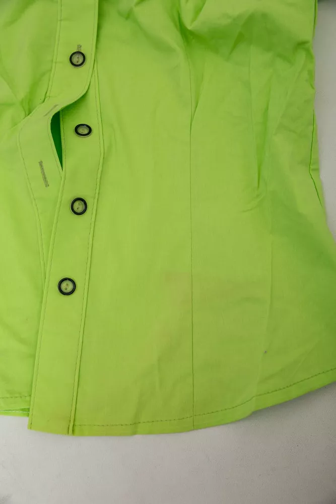 Купити Сорочка жіноча однотонна  -уцінка, колір салатовий, 230R068-11-U-87 - Фото №6