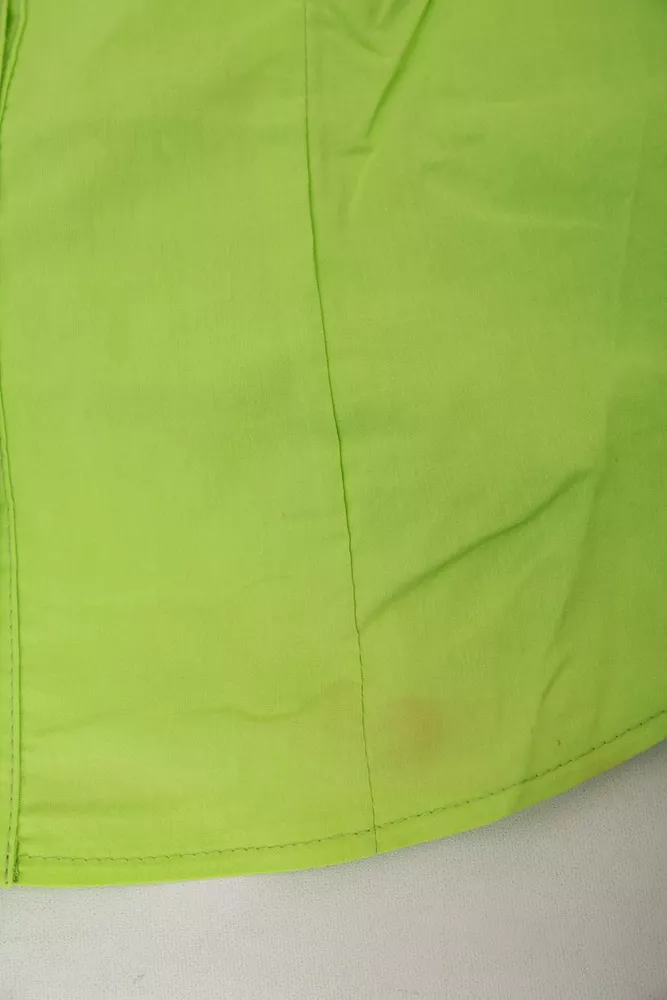 Купить Рубашка женская однотонная  -уценка, цвет салатовый, 230R068-11-U-89 - Фото №6
