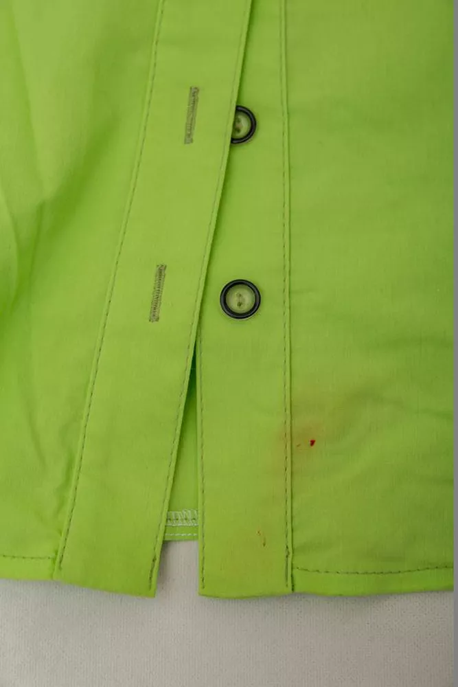 Купити Сорочка жіноча однотонна  -уцінка, колір салатовий, 230R068-11-U-90 - Фото №6