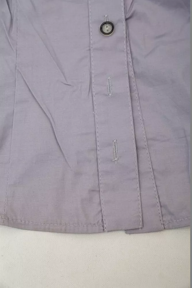 Купить Рубашка женская однотонная  -уценка, цвет серый, 230R068-15-U-13 - Фото №6