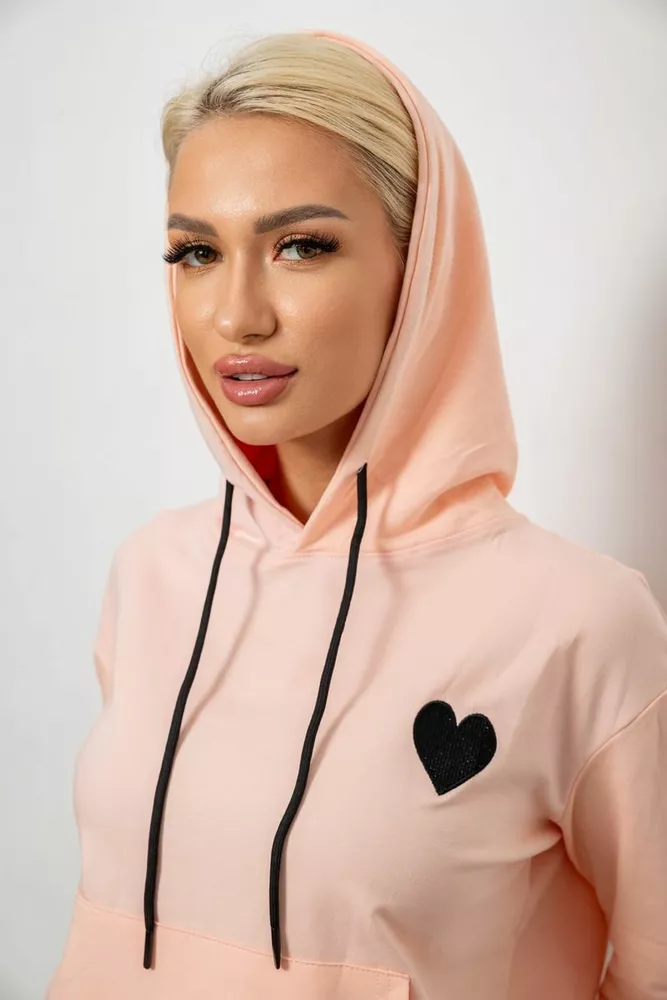 Купити Спортивний костюм жіночий двонитка  -уцінка, колір персиковий, 214R1419-004-U-8 - Фото №5