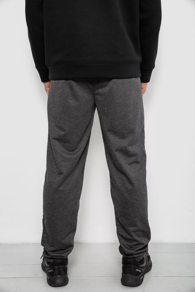 Купити Спортивні штани чоловічі однотонні, колір темно-сірий, 244RY-440 - Фото №4